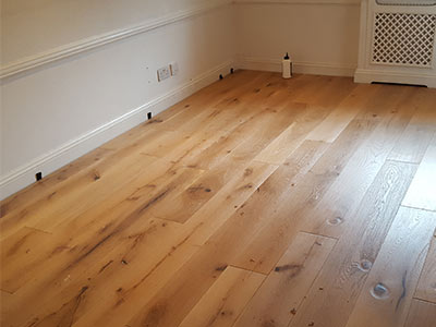 Engineered wood floor installation in Kilburn