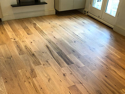 Engineered wood floor fitting in Homerton