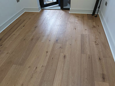 Engineered wood floor installation in Chigwell