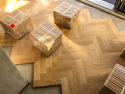 Parquet floor fitting in Rotherhithe