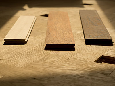 Solid wood floor fitting